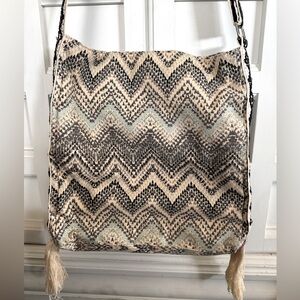 Printed crossbody shoulder hobo bag